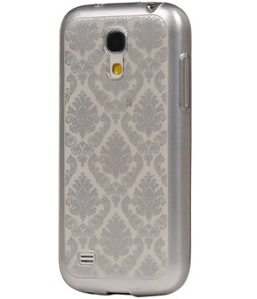 Zilver Brocant TPU back case cover hoesje voor Samsung Galaxy S4 Mini