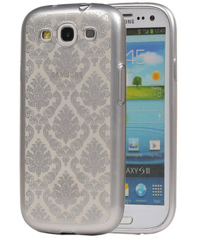 Zilver Brocant TPU back case cover hoesje voor Samsung Galaxy S3