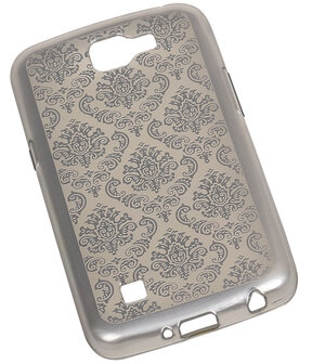 Zilver Brocant TPU back case cover hoesje voor LG K4