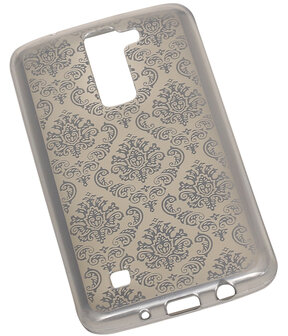 Zilver Brocant TPU back case cover hoesje voor LG K8