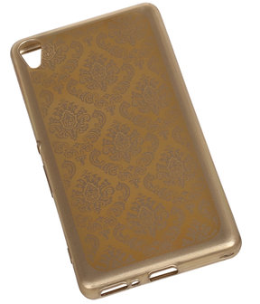 Goud Brocant TPU back case cover hoesje voor Sony Xperia X