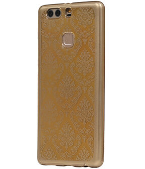 Goud Brocant TPU back case cover hoesje voor Huawei P9 Plus