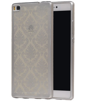 Zilver Brocant TPU back case cover hoesje voor Huawei P8