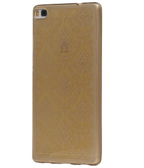 Goud Brocant TPU back case cover hoesje voor Huawei P8