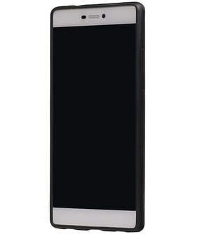 Zwart Brocant TPU back case cover hoesje voor Huawei P8