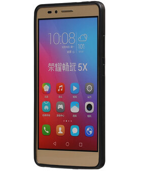 Zwart Brocant TPU back case cover hoesje voor Huawei Honor 5X