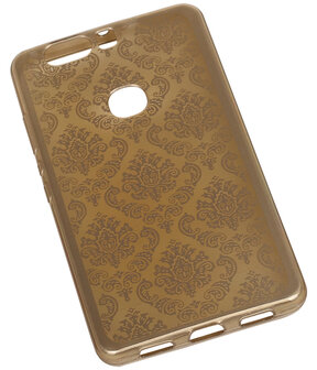 Goud Brocant TPU back case cover hoesje voor Huawei Honor V8