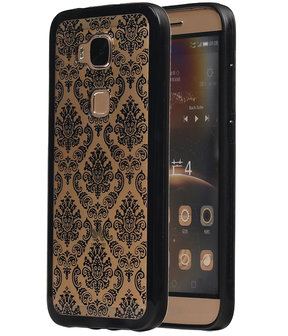Zwart Brocant TPU back case cover hoesje voor Huawei G8