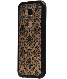 Zwart Brocant TPU back case cover hoesje voor Huawei G8