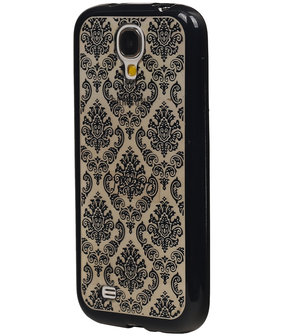 Zwart Brocant TPU back case cover hoesje voor Samsung Galaxy S4