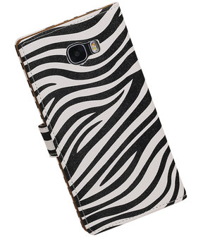 Zebra booktype wallet cover hoesje voor Samsung Galaxy C7