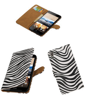 Zebra booktype wallet cover hoesje voor HTC Desire 830