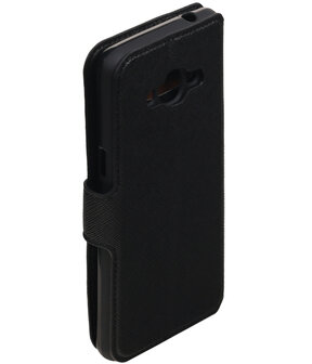 Zwart Samsung Galaxy J3 Pro TPU wallet case booktype hoesje HM Book