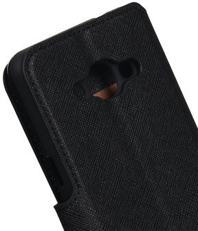 Zwart Samsung Galaxy J3 Pro TPU wallet case booktype hoesje HM Book