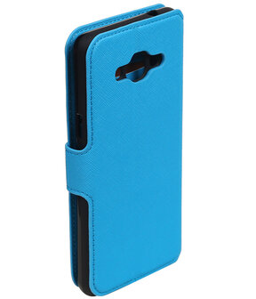 Blauw Samsung Galaxy J3 Pro TPU wallet case booktype hoesje HM Book