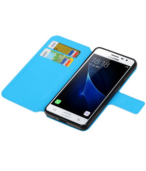 Blauw Samsung Galaxy J3 Pro TPU wallet case booktype hoesje HM Book