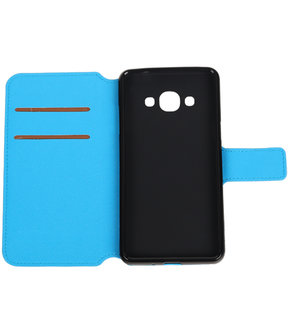 Blauw Samsung Galaxy J3 Pro TPU wallet case booktype hoesje HM Book