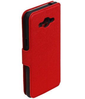 Rood Samsung Galaxy J3 Pro TPU wallet case booktype hoesje HM Book