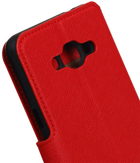 Rood Samsung Galaxy J3 Pro TPU wallet case booktype hoesje HM Book