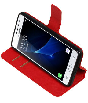 Rood Samsung Galaxy J3 Pro TPU wallet case booktype hoesje HM Book