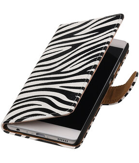 Bookcase Flip Wallet Cover Hoesje Samsung Galaxy Trend Lite S7390 Zebra Design