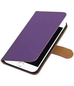 Paars Effen booktype wallet cover hoesje voor Apple iPhone 7 Plus