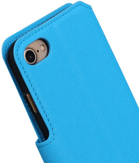Blauw Apple iPhone 7 TPU wallet case booktype hoesje HM Book