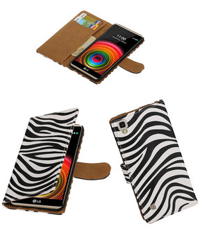 Zebra booktype wallet cover hoesje voor LG X Power