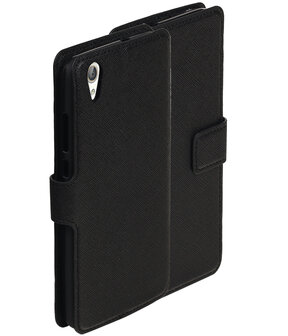 Zwart Huawei Honor Y6 II TPU wallet case booktype hoesje HM Book