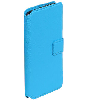 Blauw Huawei Honor Y6 II TPU wallet case booktype hoesje HM Book