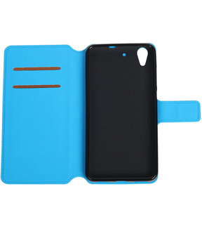 Blauw Huawei Honor Y6 II TPU wallet case booktype hoesje HM Book