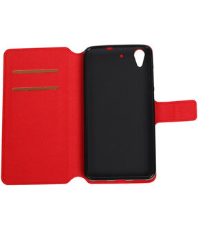 Rood Huawei Honor Y6 II TPU wallet case booktype hoesje HM Book
