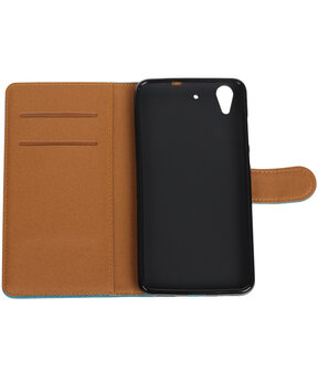 Blauw Pull-Up PU booktype wallet hoesje voor Huawei Honor 5A / Y6 II