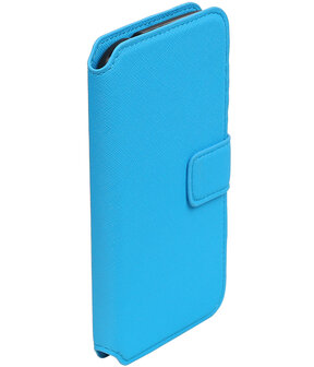 Blauw Samsung Galaxy J3 2016 TPU wallet case booktype hoesje HM Book