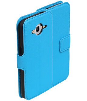 Blauw Samsung Galaxy J3 2016 TPU wallet case booktype hoesje HM Book