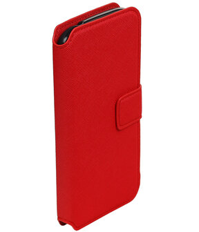 Rood Samsung Galaxy J3 2016 TPU wallet case booktype hoesje HM Book