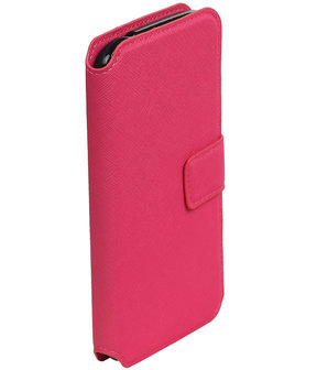 Roze Samsung Galaxy J3 2016 TPU wallet case booktype hoesje HM Book