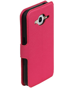 Roze Samsung Galaxy J3 2016 TPU wallet case booktype hoesje HM Book