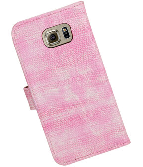 Roze Mini Slang Booktype Samsung Galaxy S7 Plus Wallet Cover Hoesje