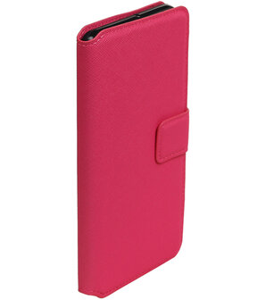 Roze Huawei P9 TPU wallet case booktype hoesje HM Book