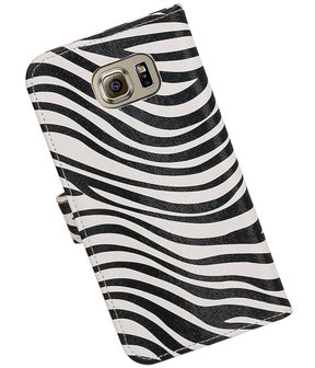 Zebra Booktype Hoesje voor Samsung Galaxy S7 Plus Wallet Cover