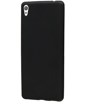 Sony Xperia C6 TPU Cover Hoesje Transparant Zwart