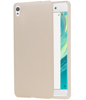 Hoesje voor Sony Xperia C6 TPU Cover Transparant Wit