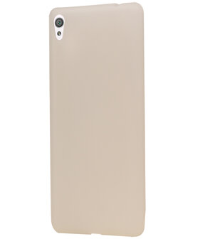 Sony Xperia C6 TPU Cover Hoesje Transparant Wit