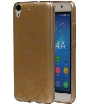 Goud Brocant TPU back cover voor Hoesje voor Huawei Honor Y6 / 4A