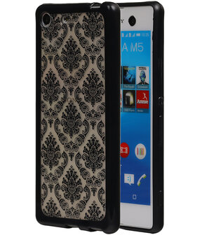 Zwart Brocant TPU back cover hoesje voor Sony Xperia M5