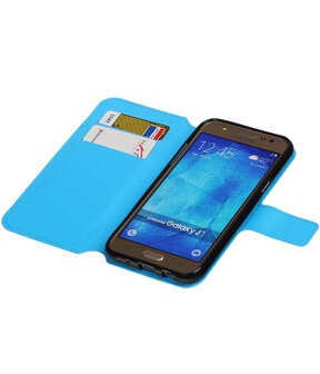 Blauw Hoesje voor Samsung Galaxy J7 2015 TPU wallet case booktype HM Book