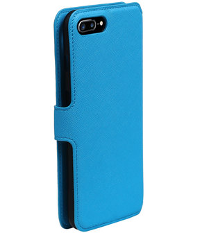 Blauw Apple iPhone 7 Plus TPU wallet case booktype hoesje HM Book