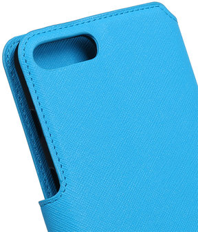 Blauw Apple iPhone 7 Plus TPU wallet case booktype hoesje HM Book