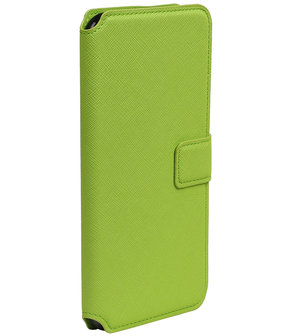 Groen Apple iPhone 7 Plus TPU wallet case booktype hoesje HM Book